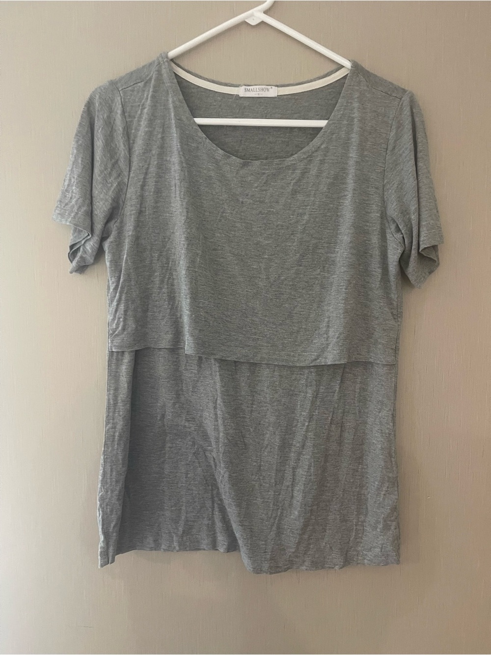 Smallshow boutique maternity medium breastfeeding Short-Sleeve Nursing Tee